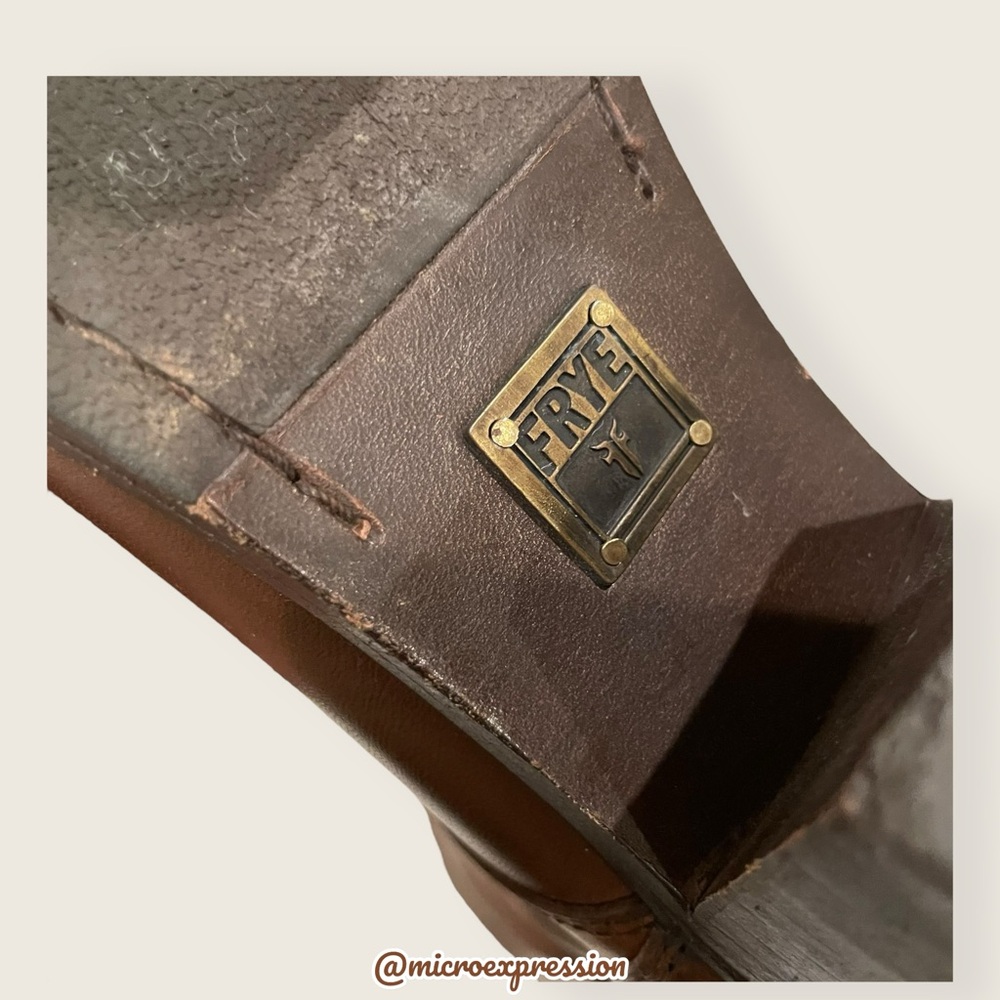 $429 Frye Kendall Lace Up Brown Genuine Leather Mid-Calf Heeled ZipUp Ankle Boot - Picture 14 of 16